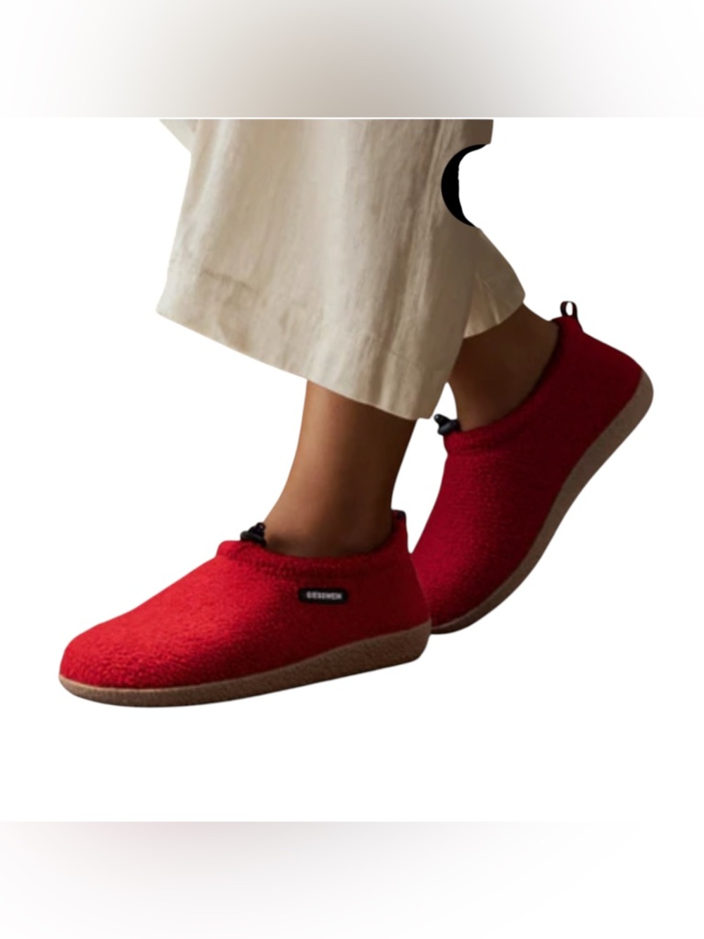 Giesswein Comfort Vent Red Boiled Wool Slippers EU 38 US 7 Washable Germany